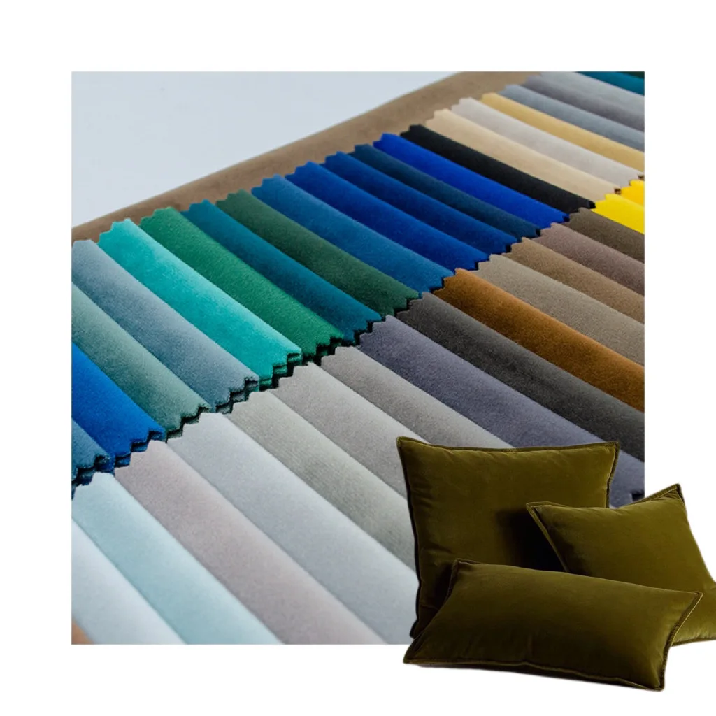 Most Popular Soft Comfortable Ready Stock Furniture Fabrics Sofa Cloth Holland Velvet Textile