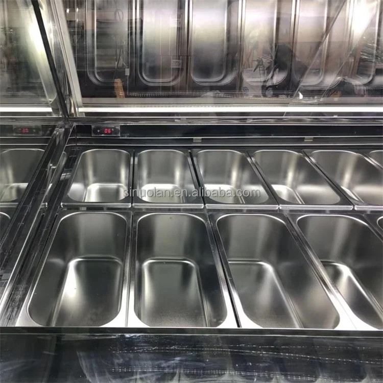 Professional manufacture gelato freezer ice cream display ice cream showcase freezer for ice cream