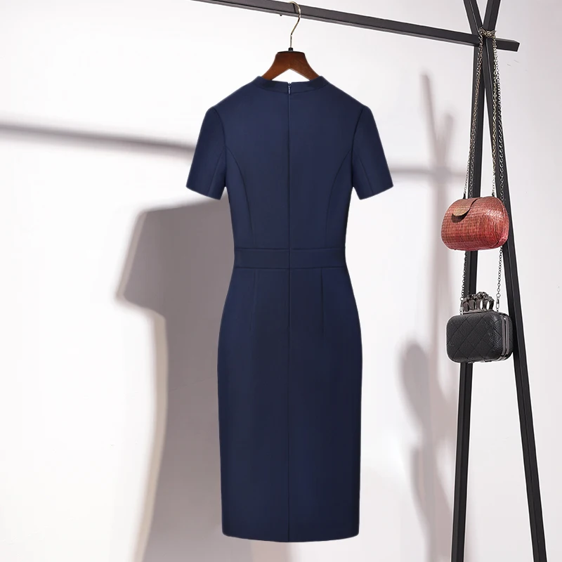 New professional dress short sleeve beauty salon uniform elegant air hostess uniform