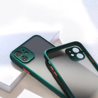 High quality translucent fashion color edge drop-proof PC TPU phone case for iphone 13 12 11 x Back Cover