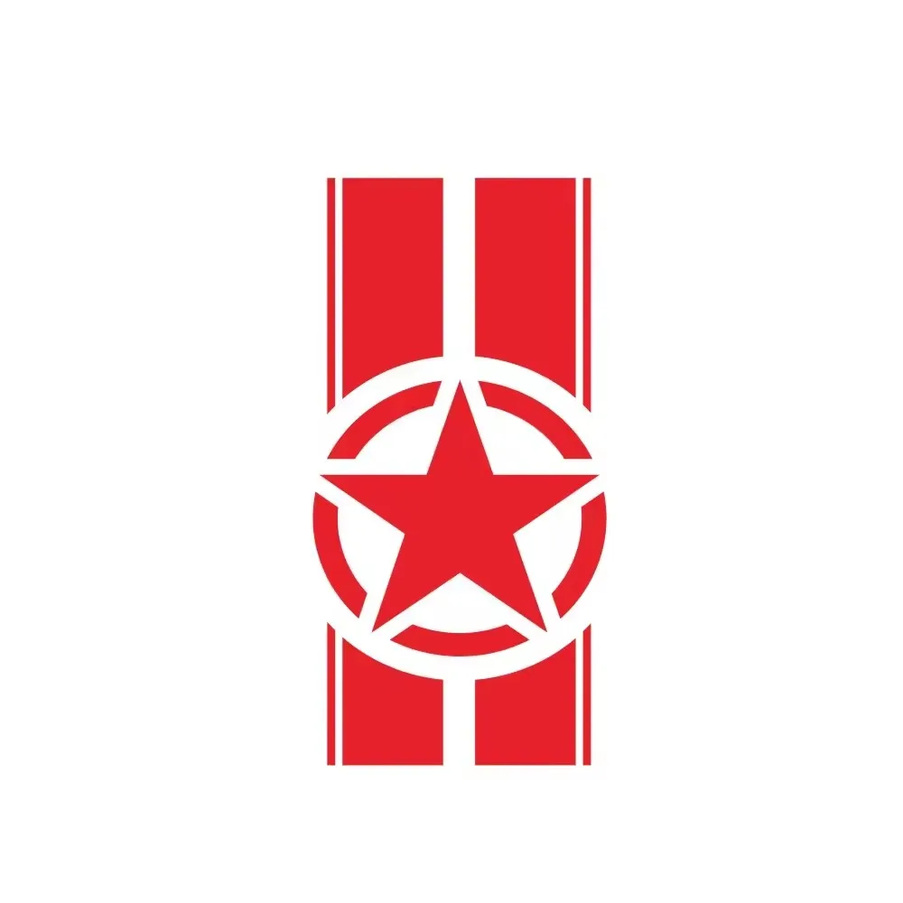 RTS 2025 1Pcs For TJ LJ JK Star Stripes Decal Vinyl Hood Sticker Car Truck DIY Waterproof car stickers