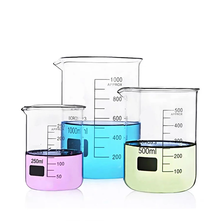 100ml 250ml 1000ml Borosilicate Glass Beaker Mug 500ml Heat Resistant Glass Beaker