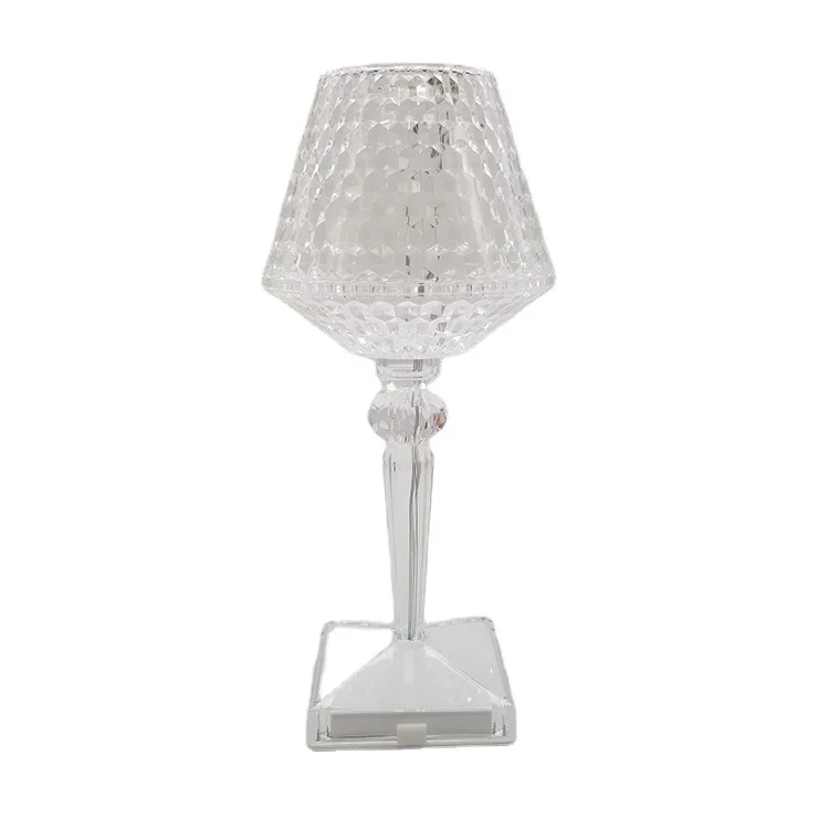 Wireless Battery Crystal Desk Lamp With Touch Home Restaurant Bar Decor Atmosphere Lamp Rechargeable Led Portable Table Light
