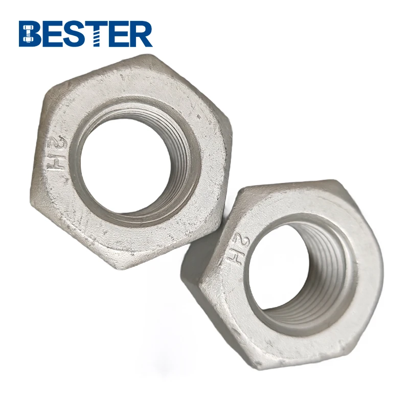 China Supplier Steel nickel Teflon Xylon Blue Coated ASTM A194 Grade gr2H Heavy Hexagon Nuts