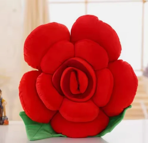 Custom Living Room Decorative Plush Cushion Pillow For Couch Multicolor Rose Flower 3D Rose Sofa Throw Pillows Cushions