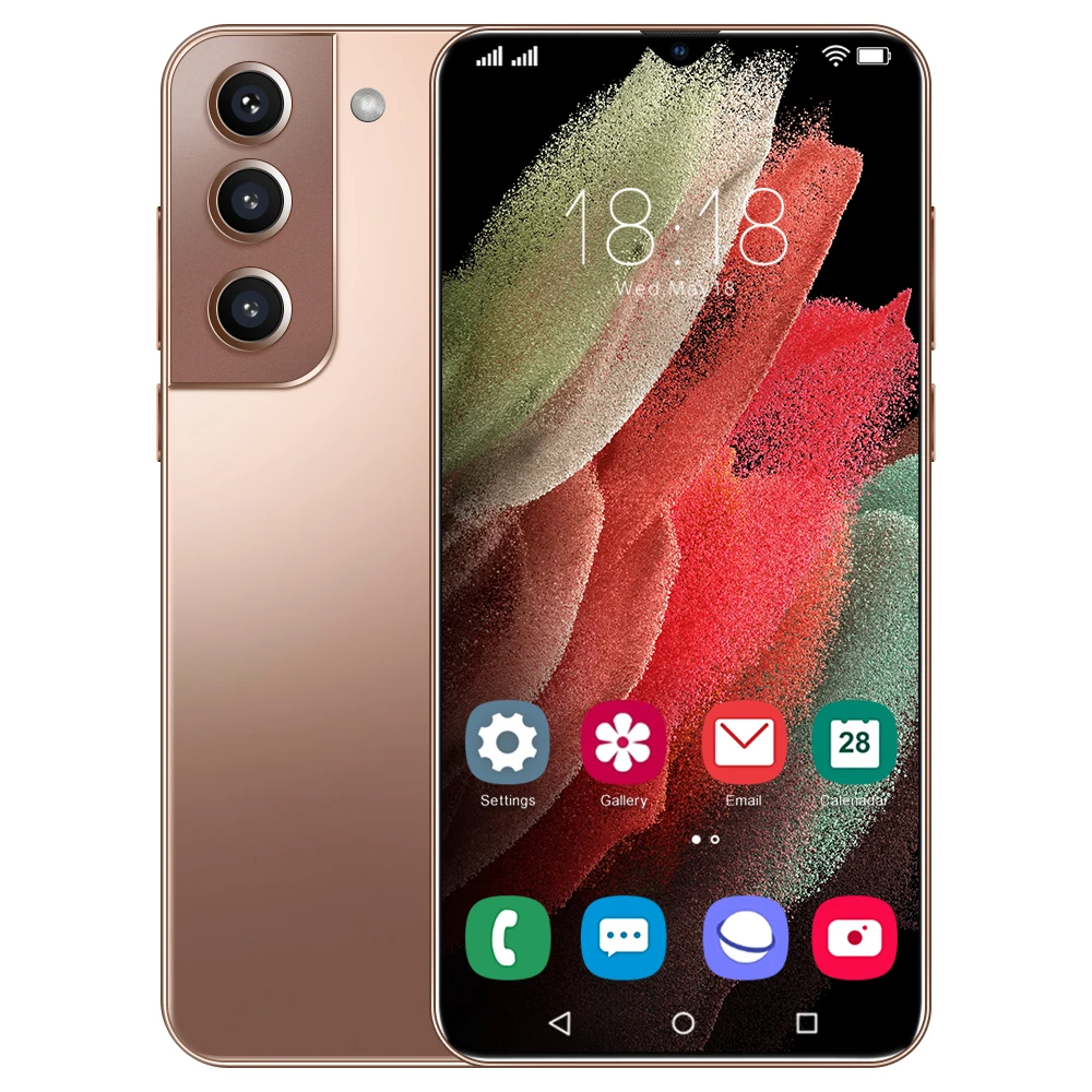 2022 Wholesale S21+ 6.7inch telefone with touch-screen pen RAM12GB+512GB HD 32+50MP cellphone 6800mah Dual sim card mobilephones