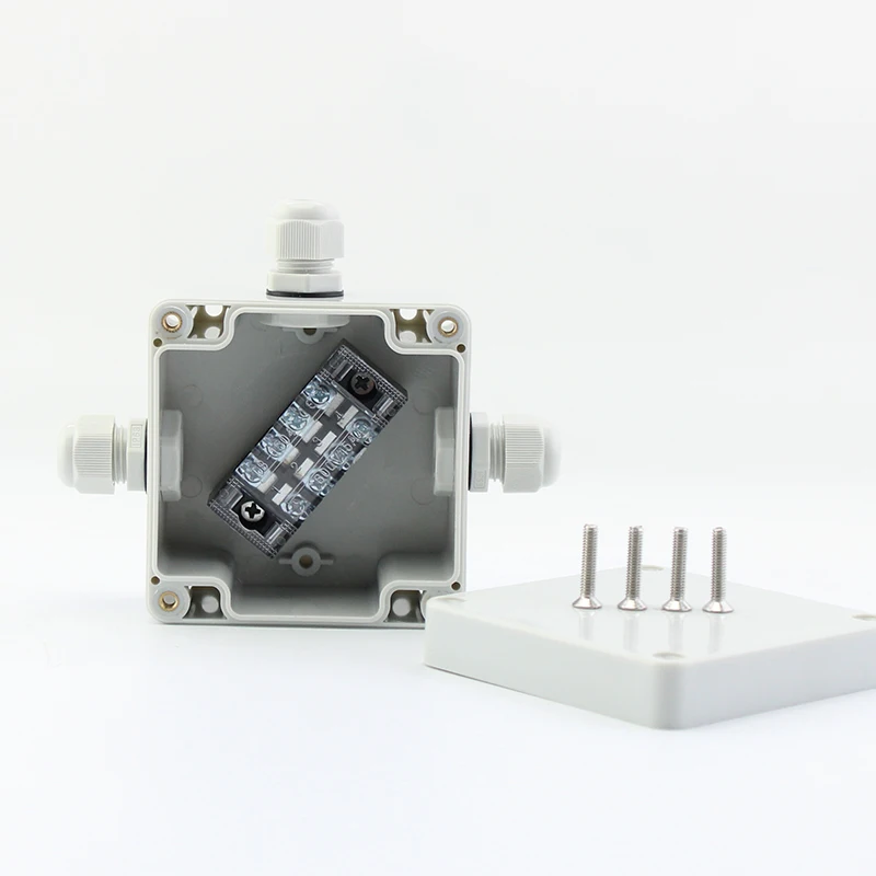 Outdoor Waterproof IP67 Electrical Enclosure Junction Box with TB Terminal Block 2Hole Universal Customized