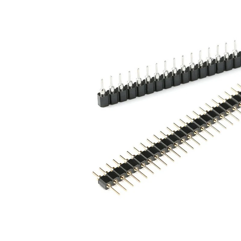 Custom Machine Round Head Pin 2 4 8 10 PIN Pitch 1.27 2.0 2.54 MM Dual Single Row Straight 1*40P PCB European Plug Connector