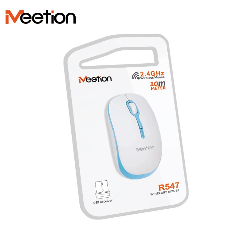 
Promotional Meetion Brand Both Hands 5 Colors Slim Laptop 2.4G Optical Wireless Mouse 