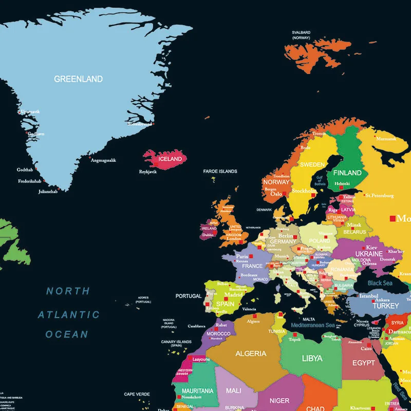 
Scratch Off Map of The World Travel Map Includes Capital Cities 82.5x59.4cm 