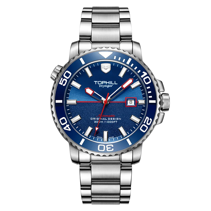 Luxury Custom Logo NH35 Movement Stainless Steel Luminous 30atm Waterproof Men Wrist Dive Diver Automatic Mechanical Watches