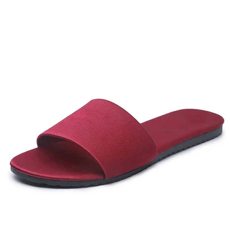 women flat sandals 2020 slippers womens lady slipper women Satin slippers shoes