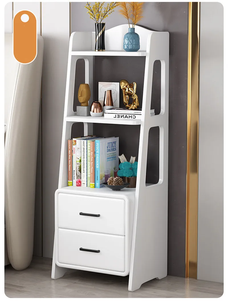 Small Trapezoidal Living Room Wood with Drawers Storage Cabinets 0005