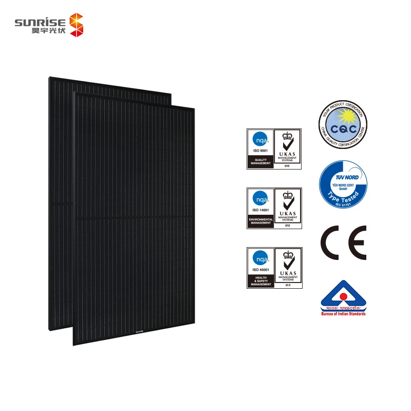 BIPV 305w 320w solar panel full black 5BB monocrystalline half cut 120 cells energy system