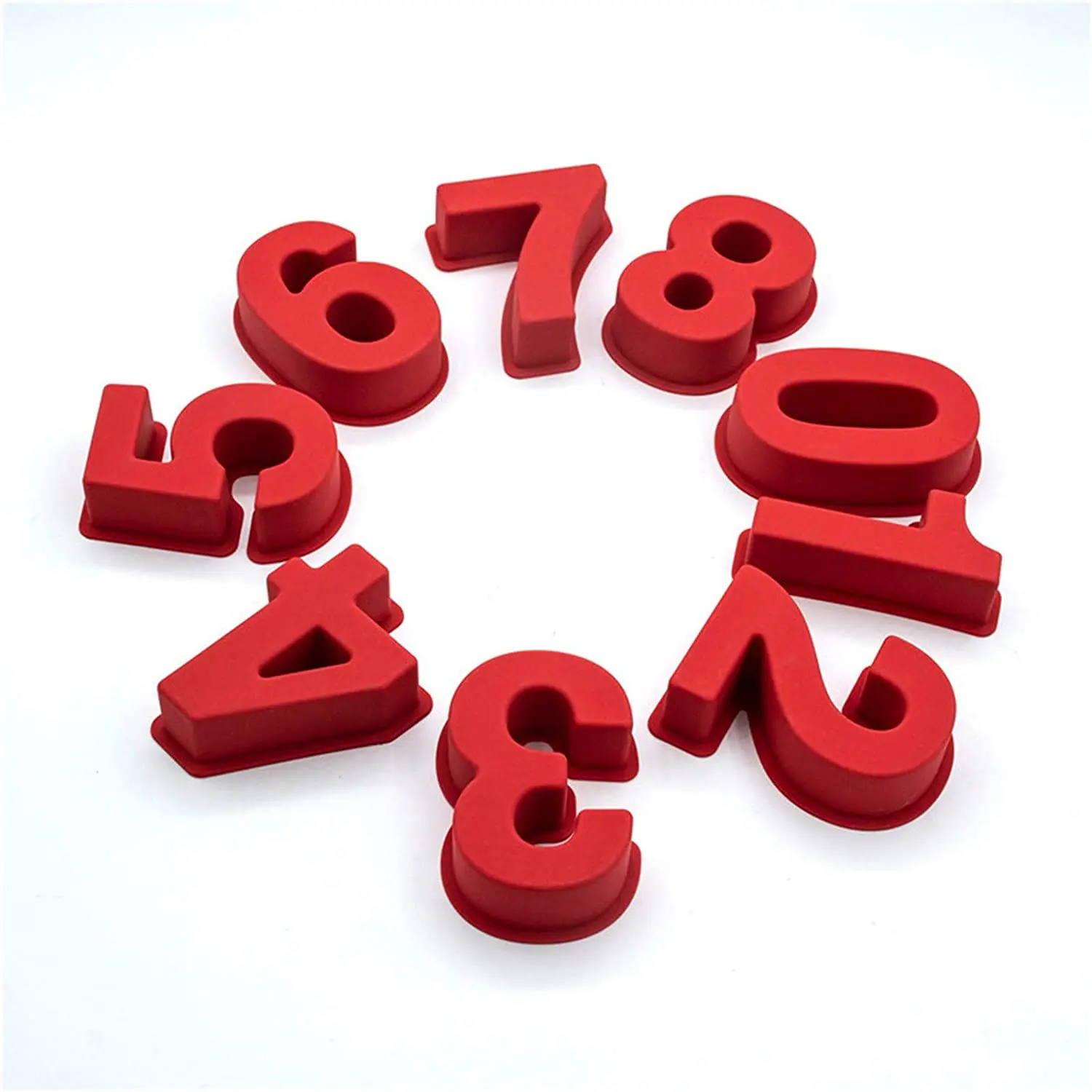 3D Numbers Silicone Molds for Birthday Anniversary,Pizza Pan Baking Fondant Cake Chocolate Bread Kitchen DIY Mould