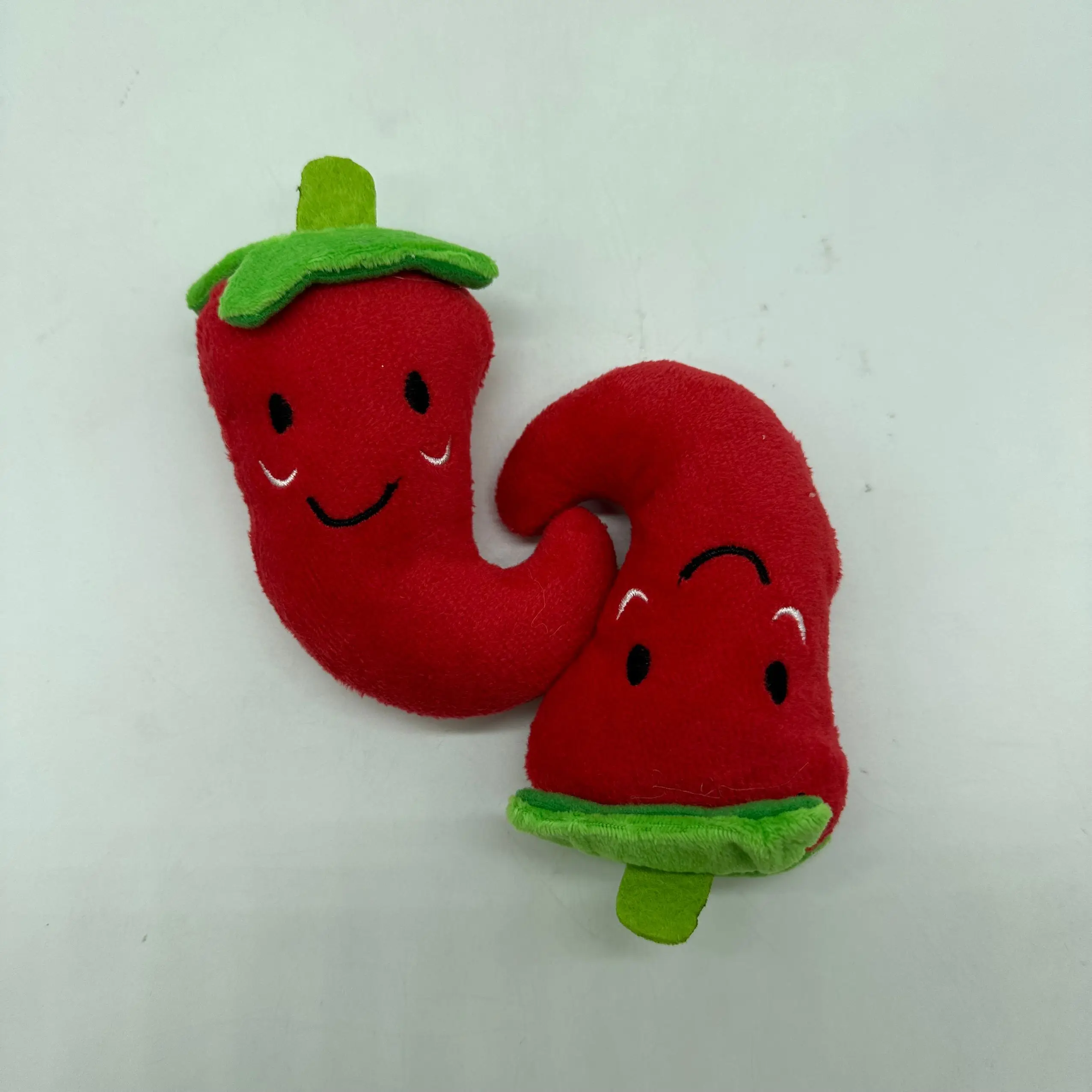 Wholesale Custom Little Pepper Soft Stuffed Plush Dog Toys Squeaky Pet Toy