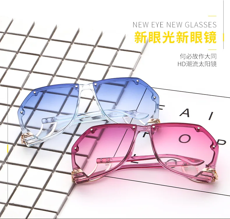 
OOT2763 2021 New Style Oversized Colors Frame Glasses Sunglasses Womens 