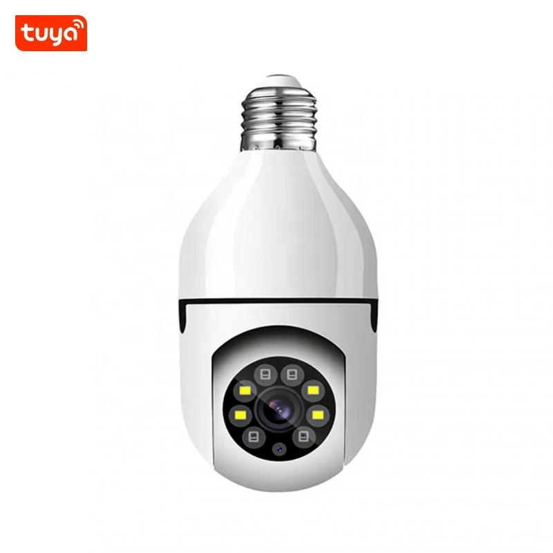 Tuya Smart life Home 3MP WiFi Auto Track Light Bulb Socket Surveillance Camera Wifi Bulb E27 Security Camera