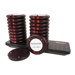 Waterproof Restaurant Ordering Table Long Distance Buzzer Beeper 15pcs Pager Call System for Paging