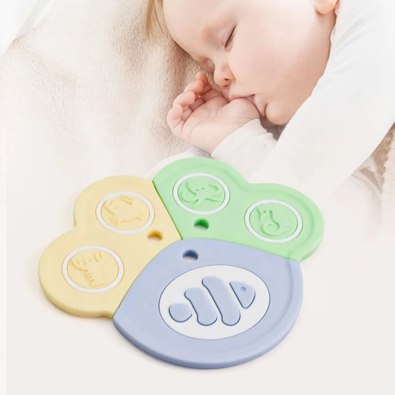 3D Jigsaw Educational Silicone Toys Multifunction teether Kid Baby Activity Cube Free Combination Toy