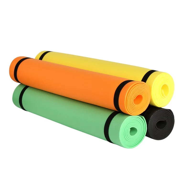 3MM Thick PVC Comfort Foam Yoga Mat for Exercise, Yoga, and Pilates can add strap and paper,customize package