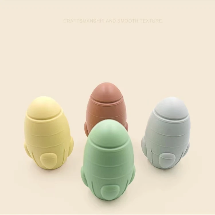 12-piece Toddler Squeezing Shape Sorter Puzzle Toy Stacking Montessori Sensory Educational Silicone for Kids Opp Bag Unisex