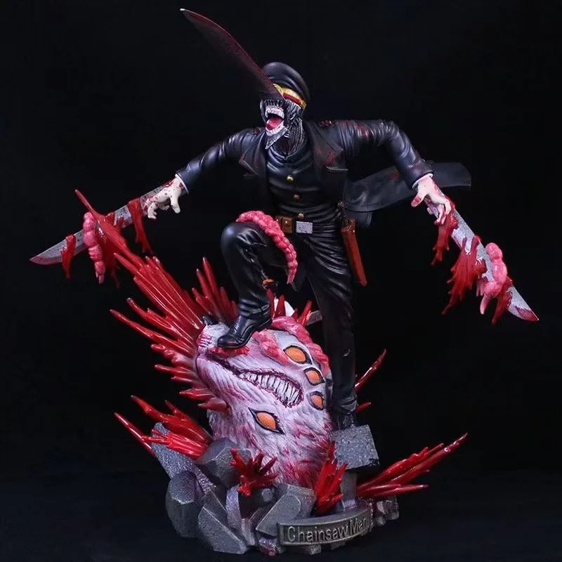 35CM Figuras de Chainsaw Man Denji Demon Hunter and Pochita PVC Movable Figure Anime Character Activity Model Toy