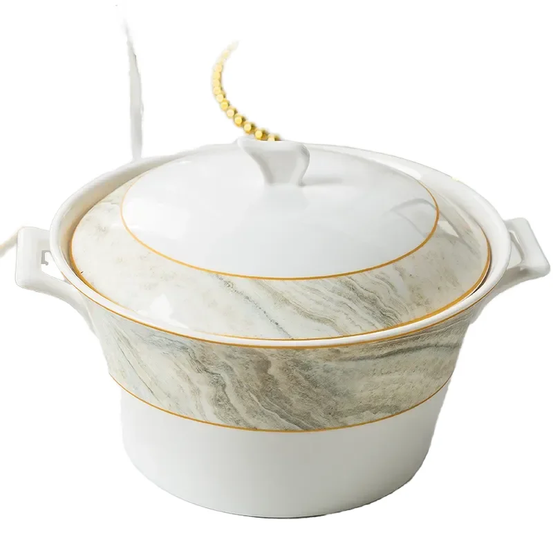 Wholesale 58-Pcs European Fine Ceramic Stoneware Dinner Set Disposable Tableware Tableware and Crockery Dinnerware Sets