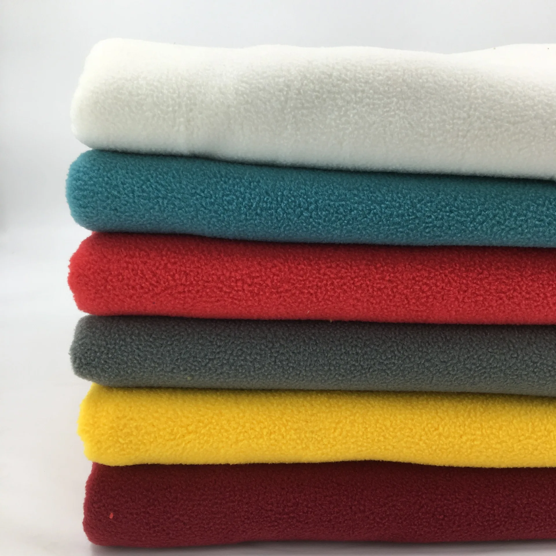 Custom Fleece Fabric 400 Gsm Double Side Brushed Anti-pill Heavyweight Plain Dye Fleece Fabric For Hoodie Blanket  Keep Warm