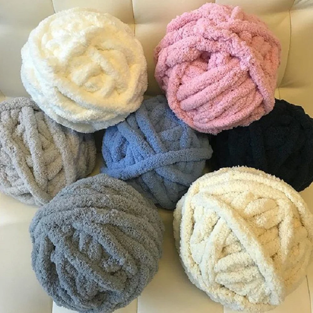 Chenille yarn super soft chunky yarn for hand knitting 2cm