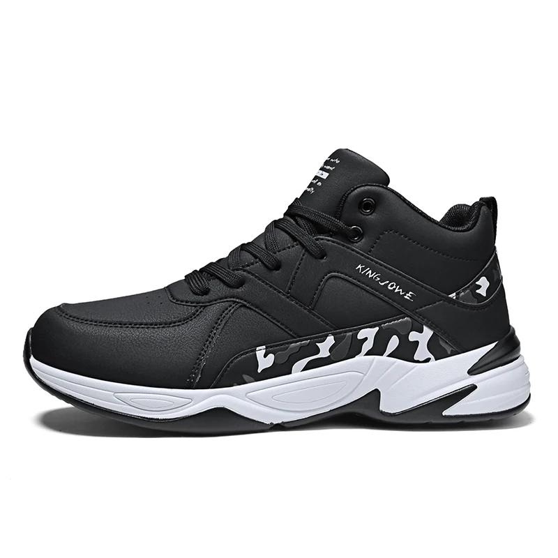 Custom sneakers manufacture Latest Sport Breathable Leather Made White Flat Sneakers Black Casual Shoes Men and Women