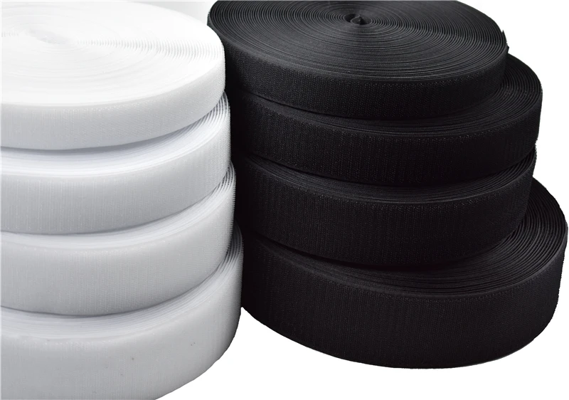 ready to ship 80% nylon 20% polyester black and white 50MM A-  hook and loop fastener hook and loop tape