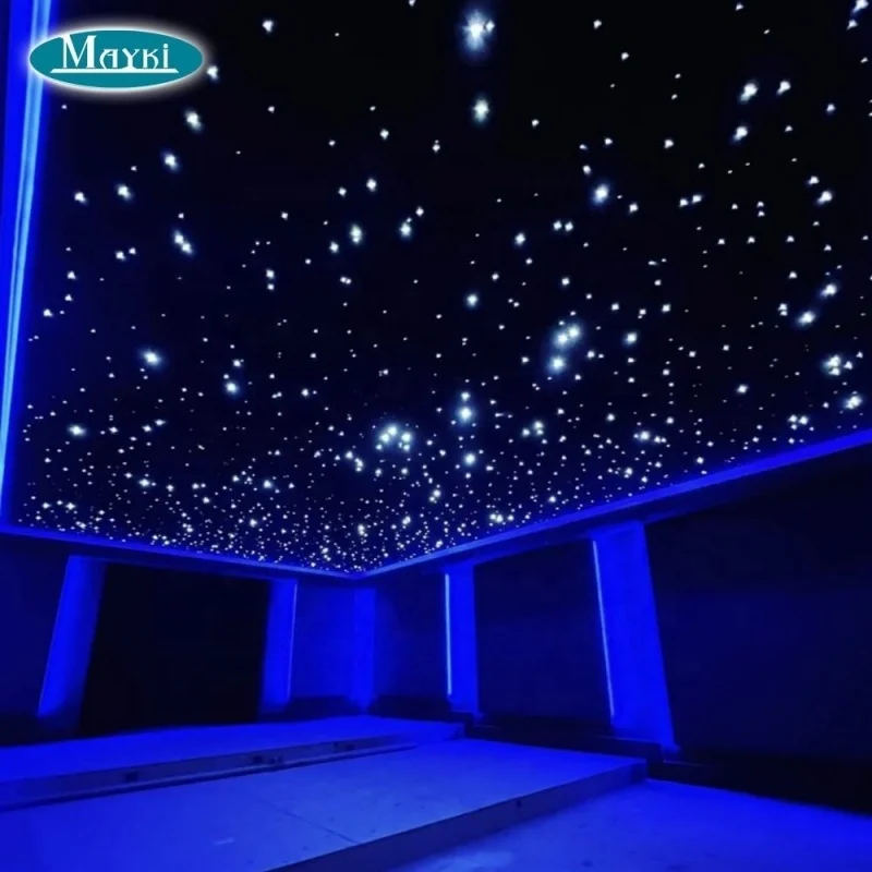App Control RGBW Twinkle 600pc Star Ceiling Kits Fiber Optic Star Sky Ceiling Light for Home Theater
