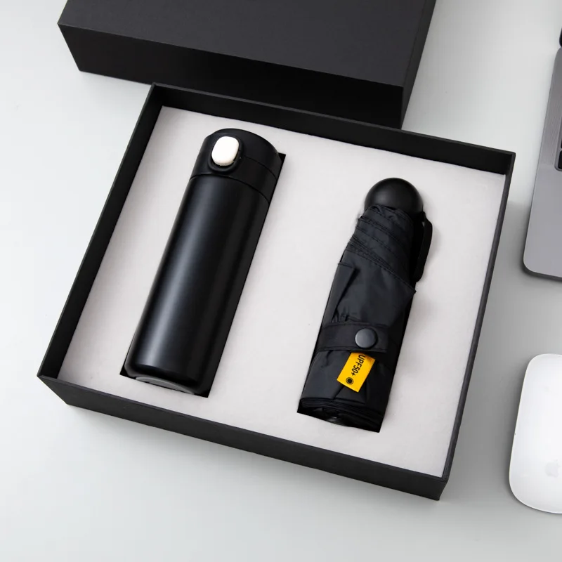 Most Sale Products 2024 Birthday Mothers Day Set with Thermos Cup Mini Fan Umbrella Custom logo Promotion Items Business Gift