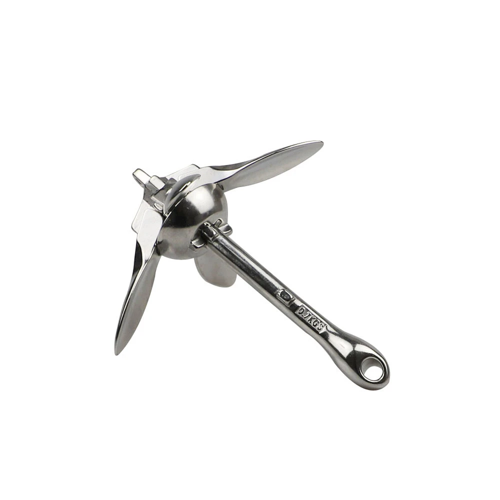 High quality folding stainless steel boat anchor for kayak fishing boat yacht anchor rust and corrosion resistant