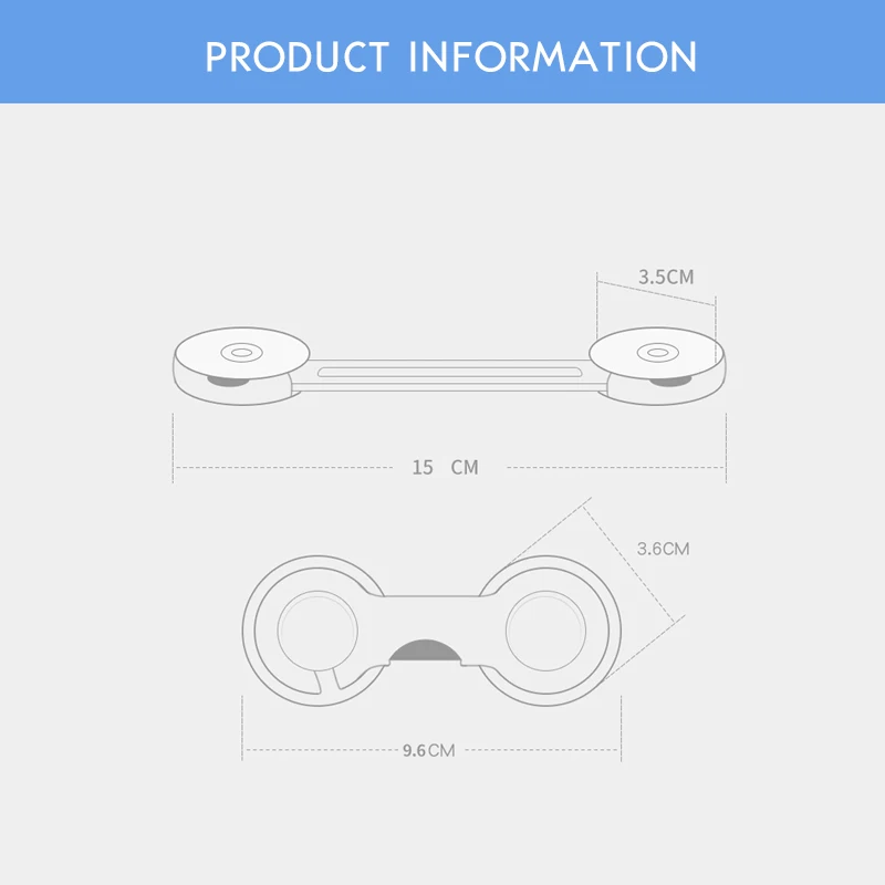 6/8/10 Pack Child Safety Lock with Adhesive Adjustable Strap Latches Drawer Fridge Toilet Child Proof Cabinet Locks