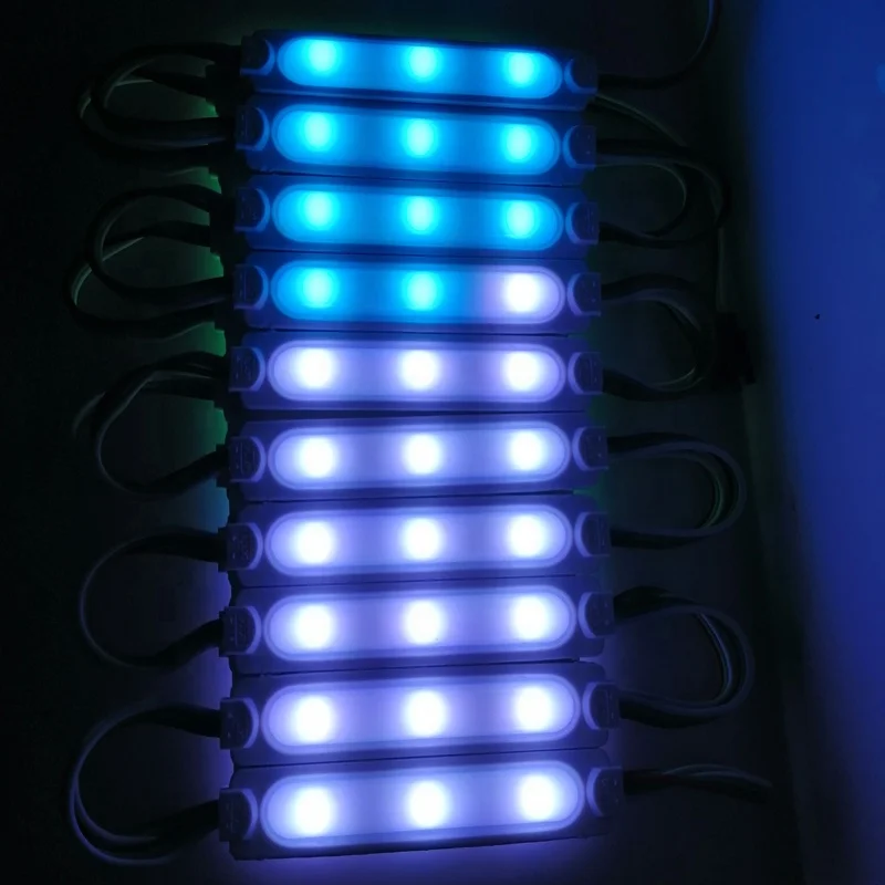 
Ws2811 IC SMD 5050 led module DC12v 0.96w IP65 3LEDs for Billboard with RF remote control full color rgb Led Module 