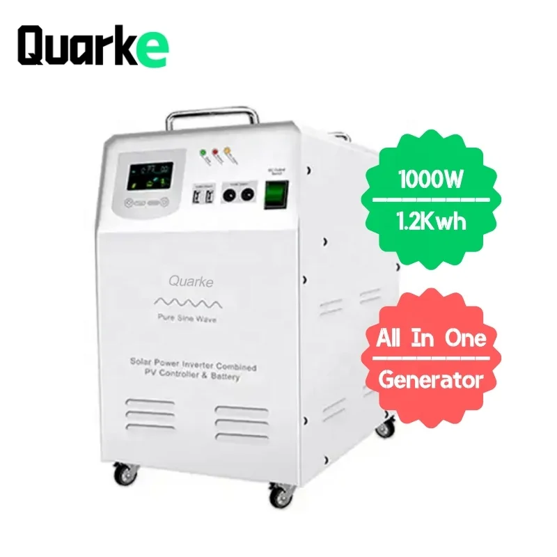 Quarke Africa дешевый солнечный генератор 1000 Вт портативная электростанция все в одном портативный инвертор с батареей для Hom