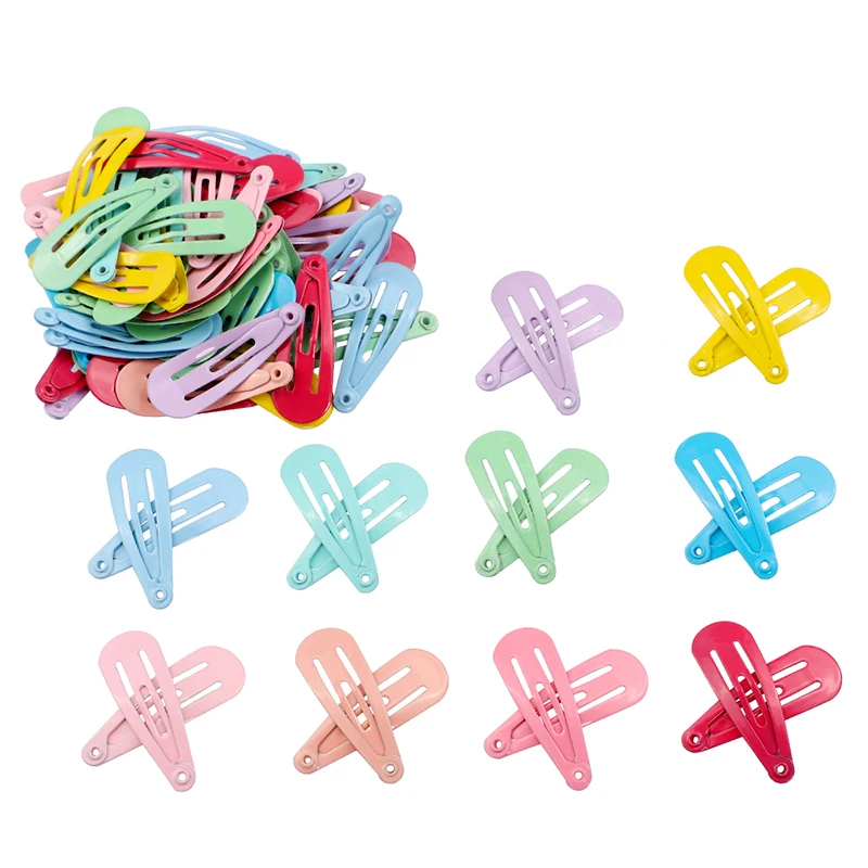 3cm Mini Simple Spraying Barrettes Baby Hairgrips Metal Snap Hair Clips  kids hair clips