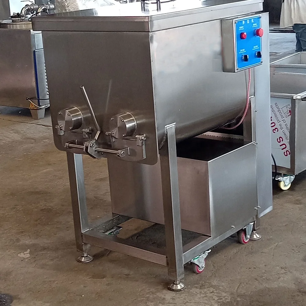High efficiency stainless steel stuffing Meat vegetable Mixer 100kg 200kg Food Grade Industrial Sausage mince meat mixer machine