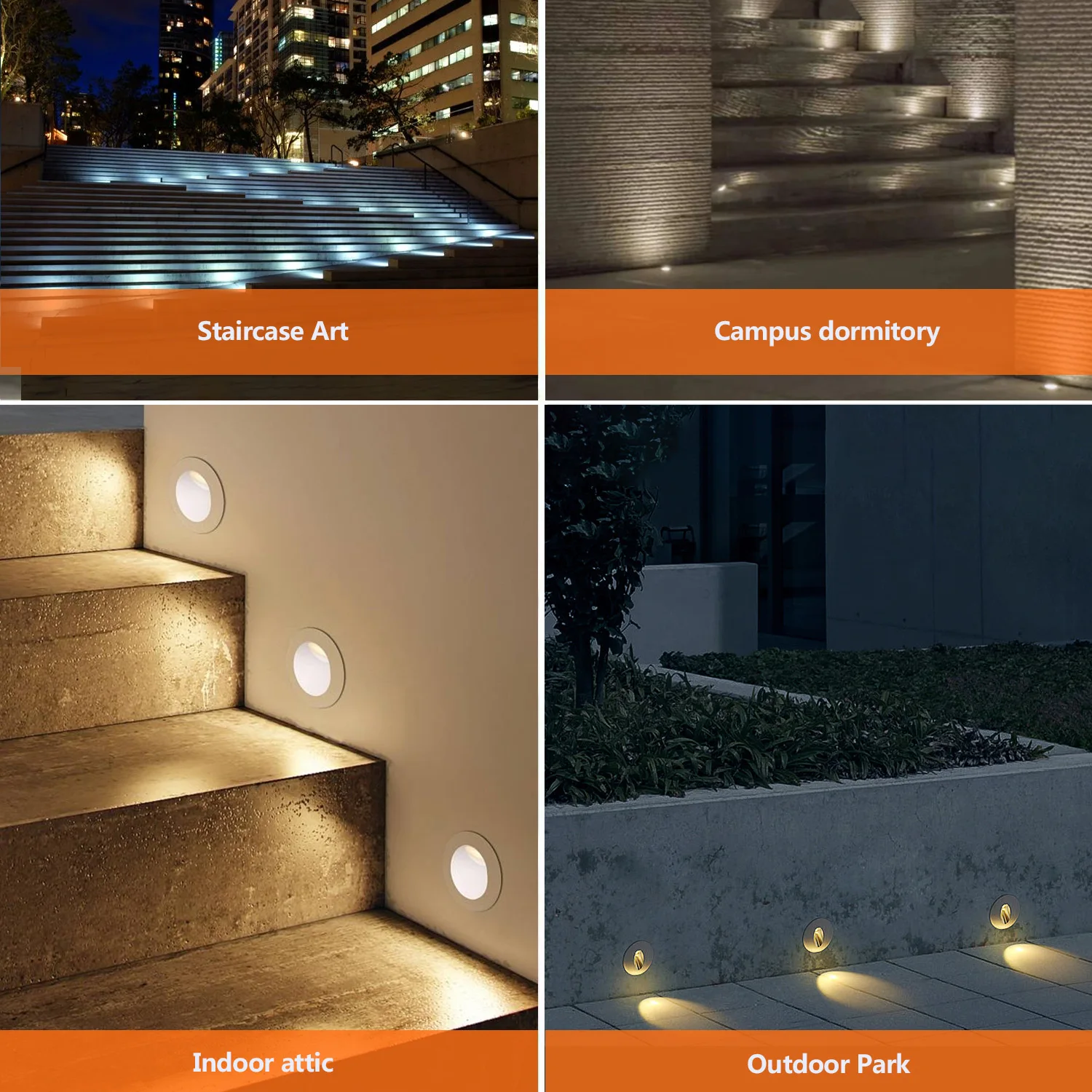 Stairs Case LED Light Indoor Outdoor LED Smart Motion Sensor Staircase Step Light Stair Light with Motion Sensor for Stairs