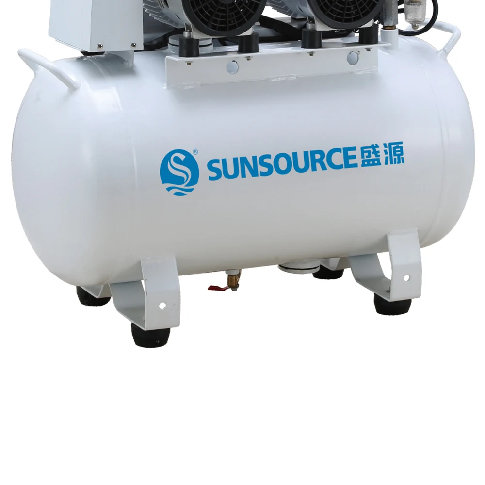 Portable compress dental equipments unit 2hp 50l oil free air compressor