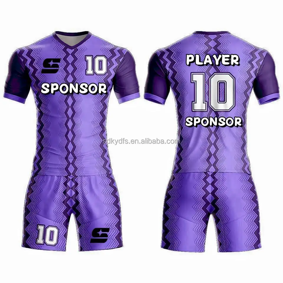 New style personalized 100% polyester football suit set quick drying breathable