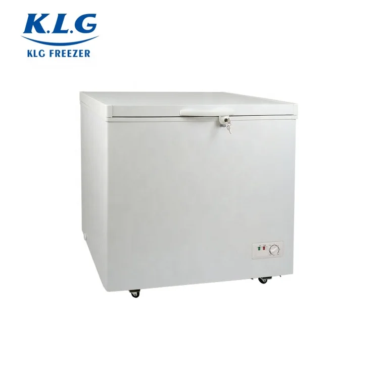 200L hard top open foam door single cabinet single room 12V freezer supermarket refrigerator with led light