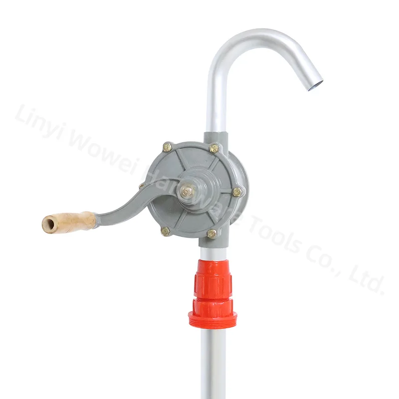 Chemical rotary hand pump 55 gallon Polypropylene manual fuel oil rotary drum pumps