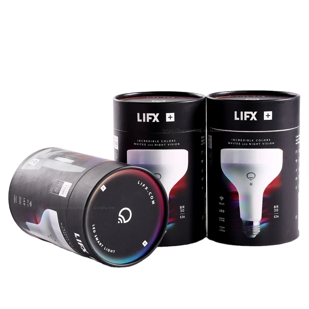 Daily Use Gift Box Custom Printed Creative Round Kraft Paper Cylinder Tube