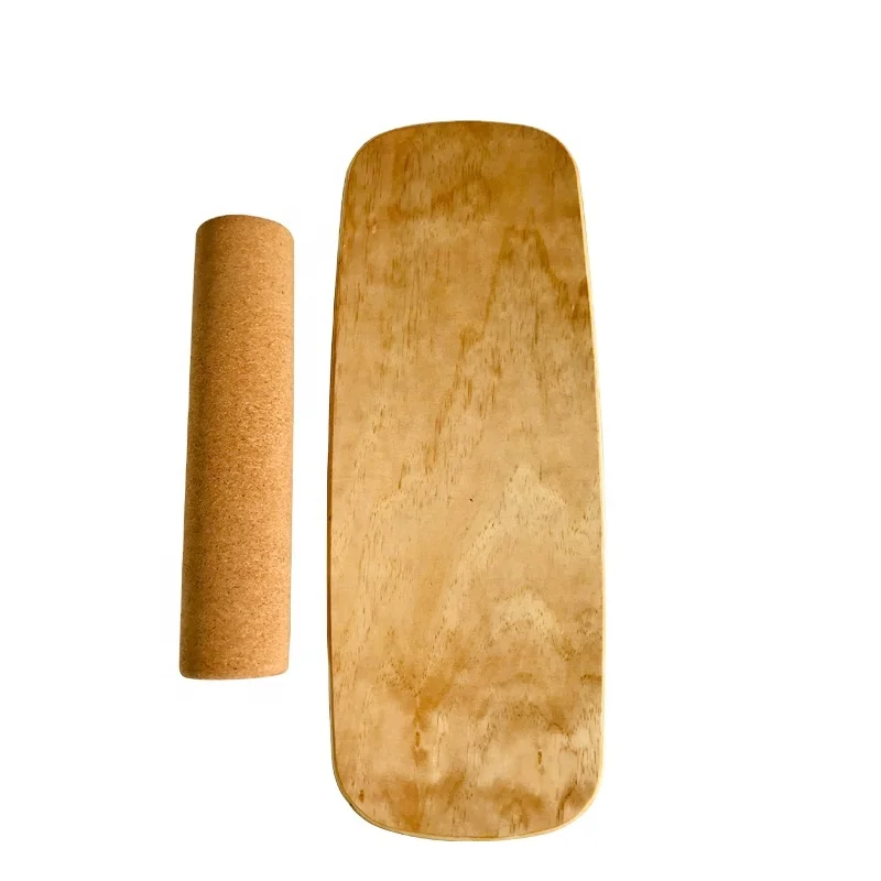 FITUS Plywood Balance Board with handwork scrawl design and Custom Roller