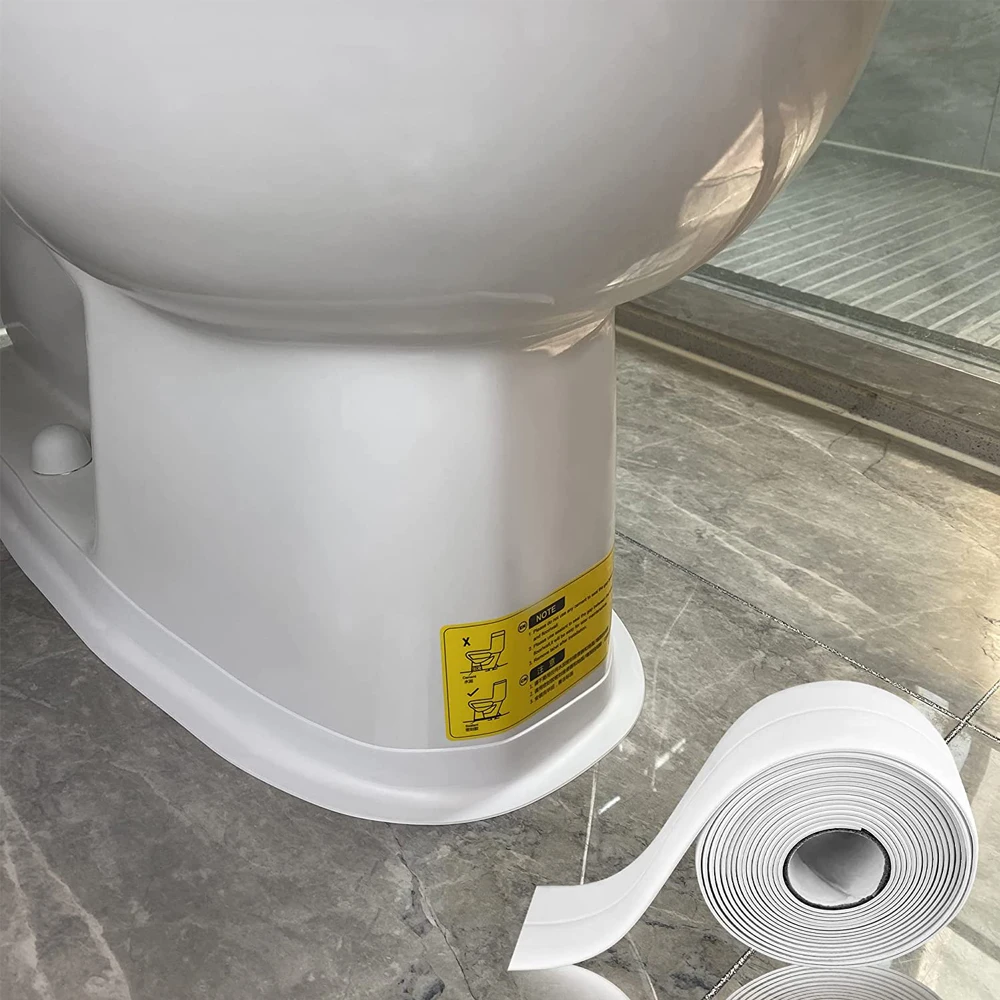 Self Adhesive Tub and Wall Peel Caulk Strip Sealer Sealant Tape PVC Sealant Strip Bath & Kitchen Caulking Tape White Caulk Tape