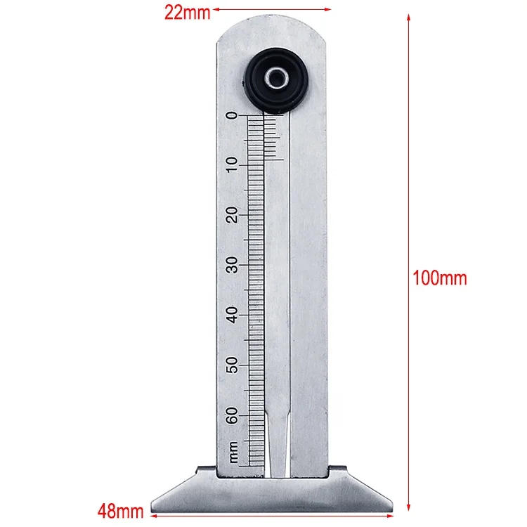 Stainless Steel Car Tyre Tire Tread Depth Gauge Meter Ruler Caliper Measuring Tool Moto Truck