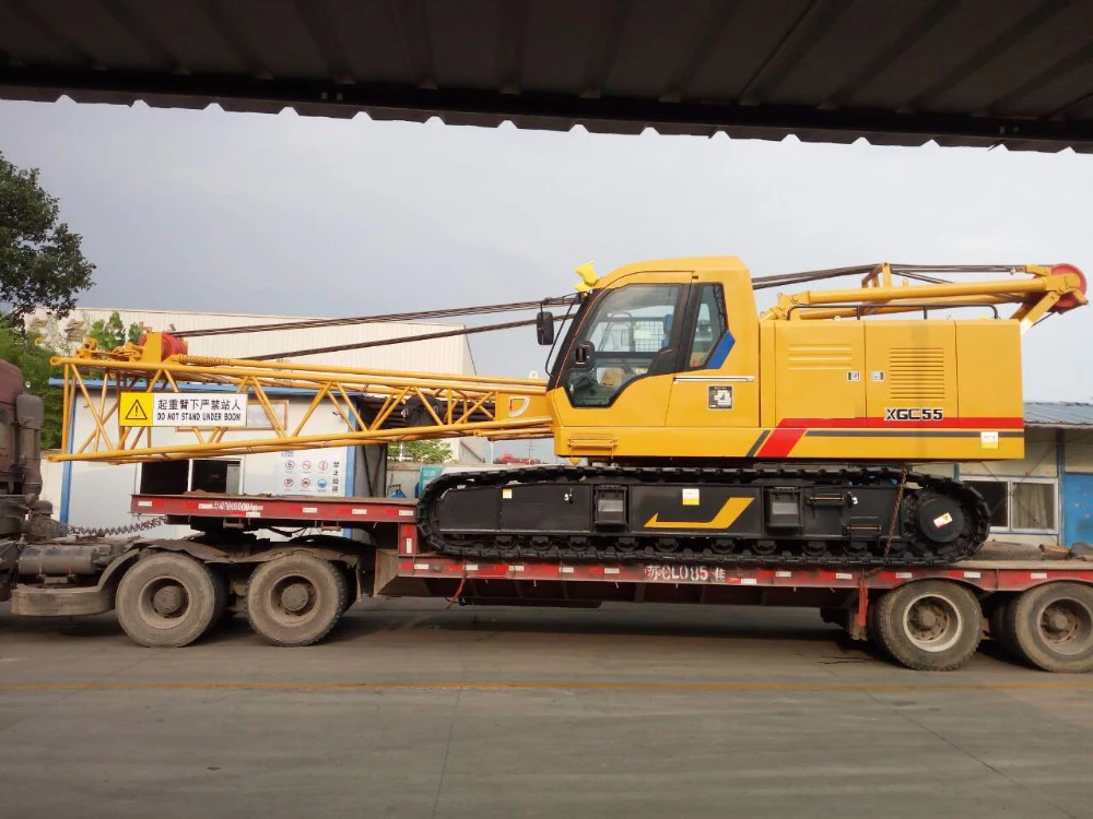 Lifting 55ton XGC55 Crawler Crane With Fully Extended Boom in Argentina